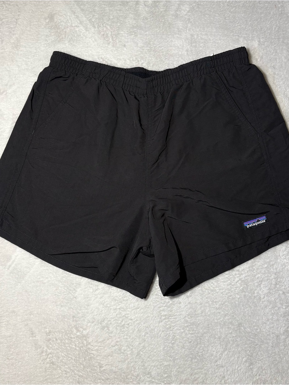Patagonia Baggies Shorts Womens Medium Black Nylon Lined Swim STY57069SP23
